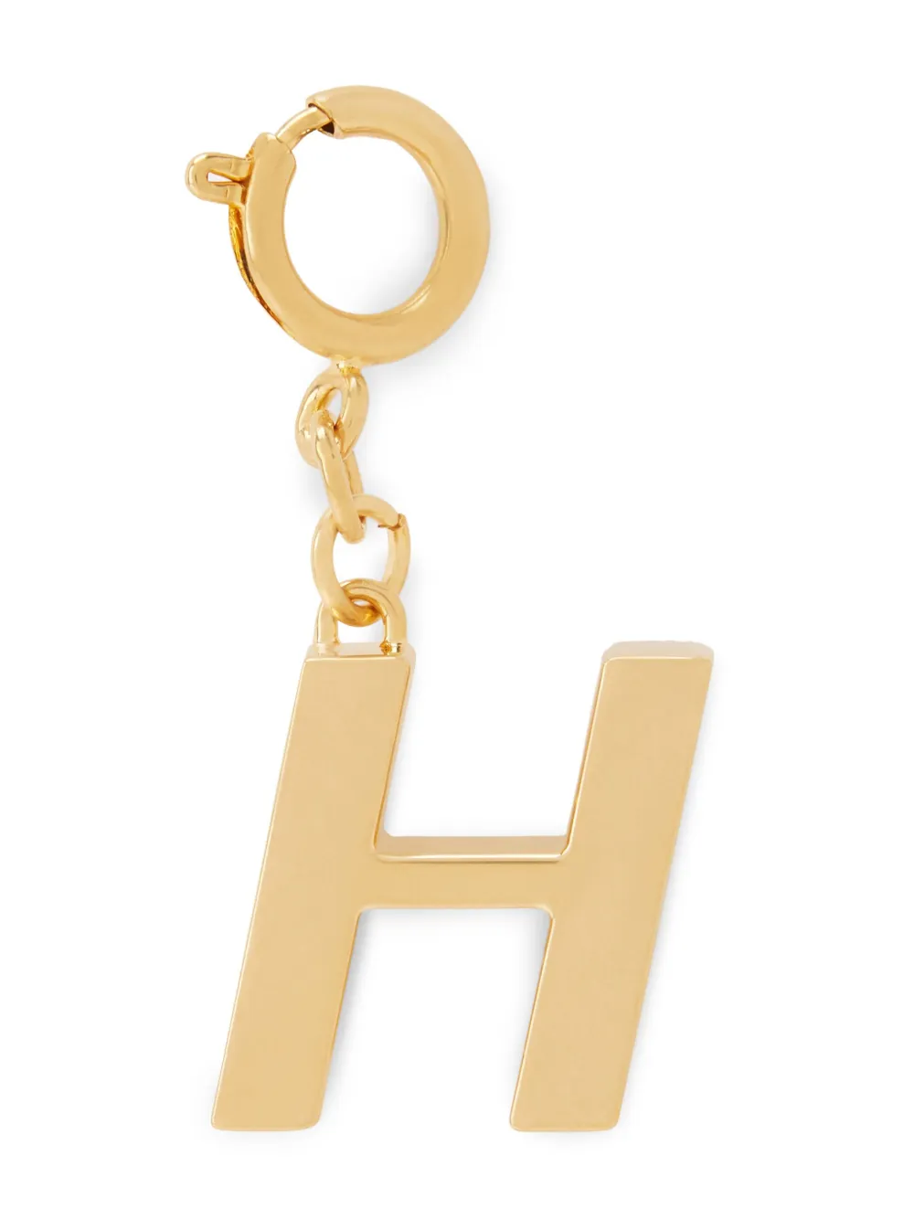 Mulberry Alphabet H Polished-finish Keyring In Gold