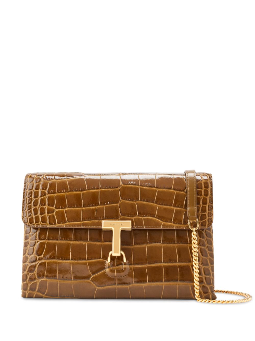 Tara crocodile-effect shoulder bag