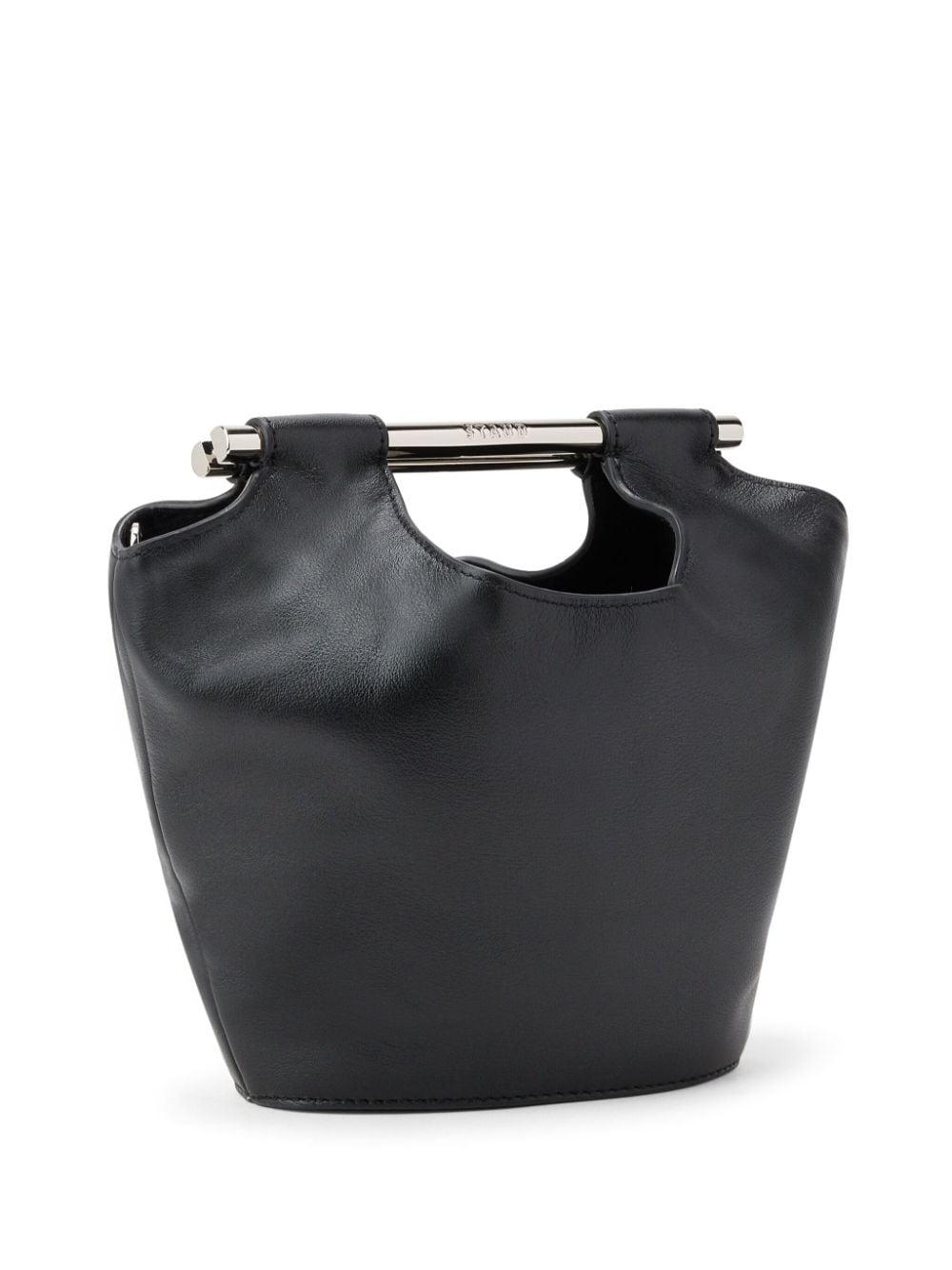 Shop Staud Mini Mar Suede Tote Bag In Black