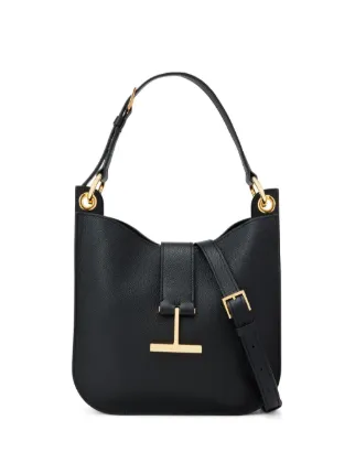 TOM FORD Small Tara Leather Tote Bag | Black | FARFETCH