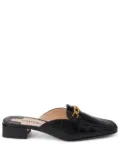 TOM FORD Whitney crocodile-embossed leather mules - Black