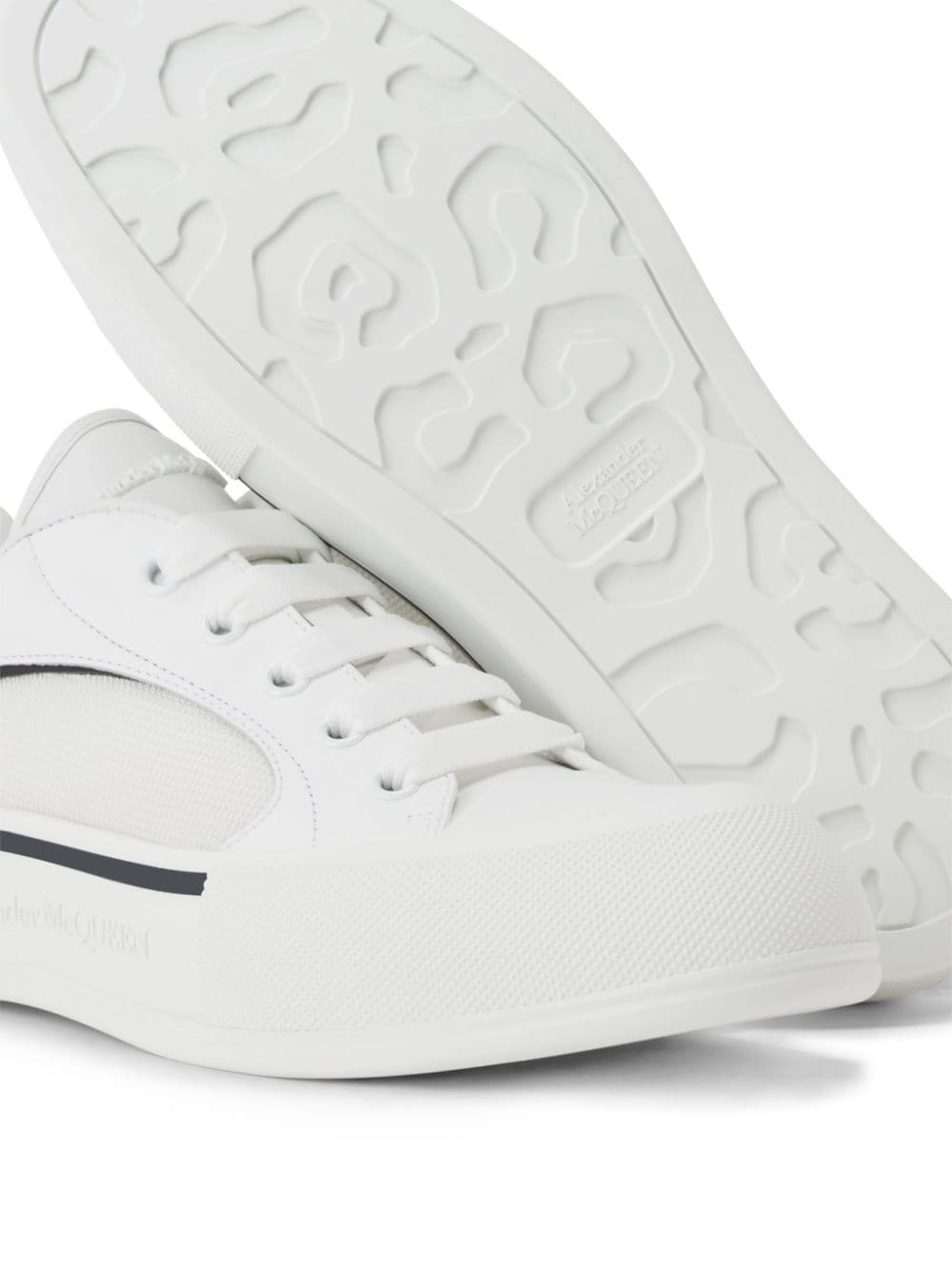 Shop Alexander Mcqueen Skate Deck Plimsoll Sneakers In White