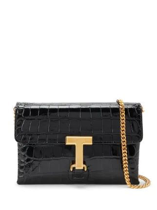 TOM FORD Monarch スエードショルダーバッグ M TOM FORD Monarch スエードショルダーバッグ M | ブラック