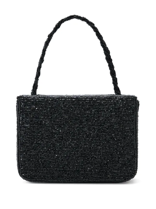 STAUD Carmen beaded tote bag women glass One Size Black