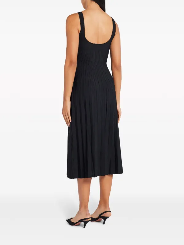 STAUD Ellison Knitted Midi Dress | Black | FARFETCH