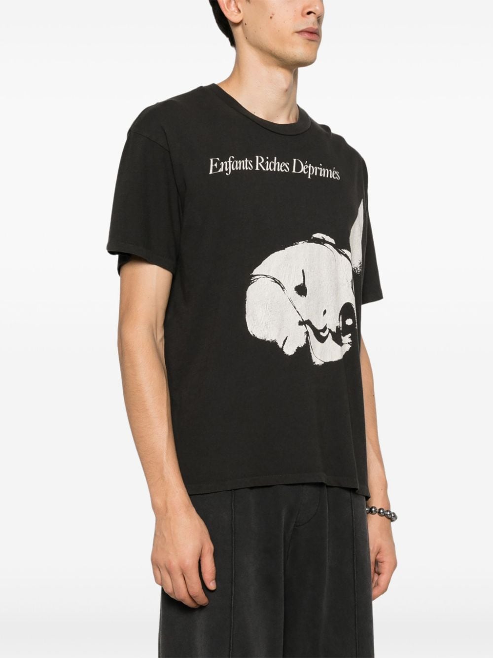 Shop Enfants Riches Deprimes Logo-print Cotton T-shirt In Black