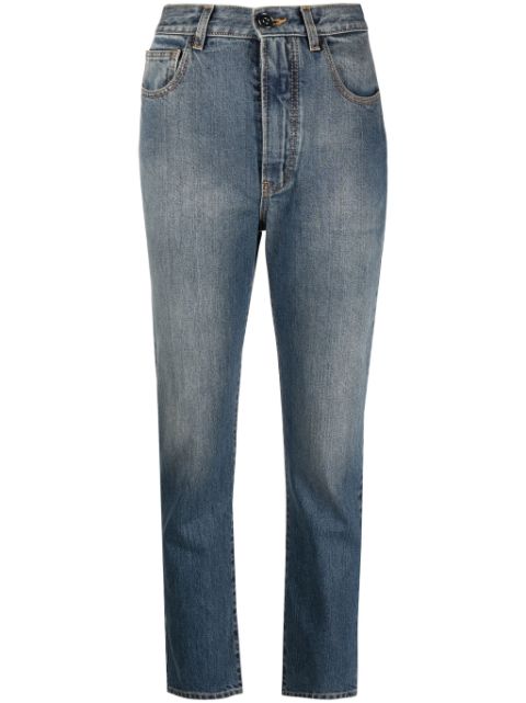 Alaïa high-rise stonewashed jeans