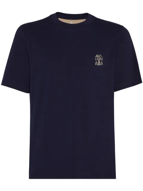 Brunello Cucinelli logo-embroidered cotton T-shirt