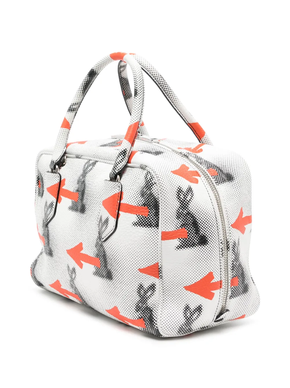 Pre-owned Prada Rabbit-print Two-way Bag In Multicolour