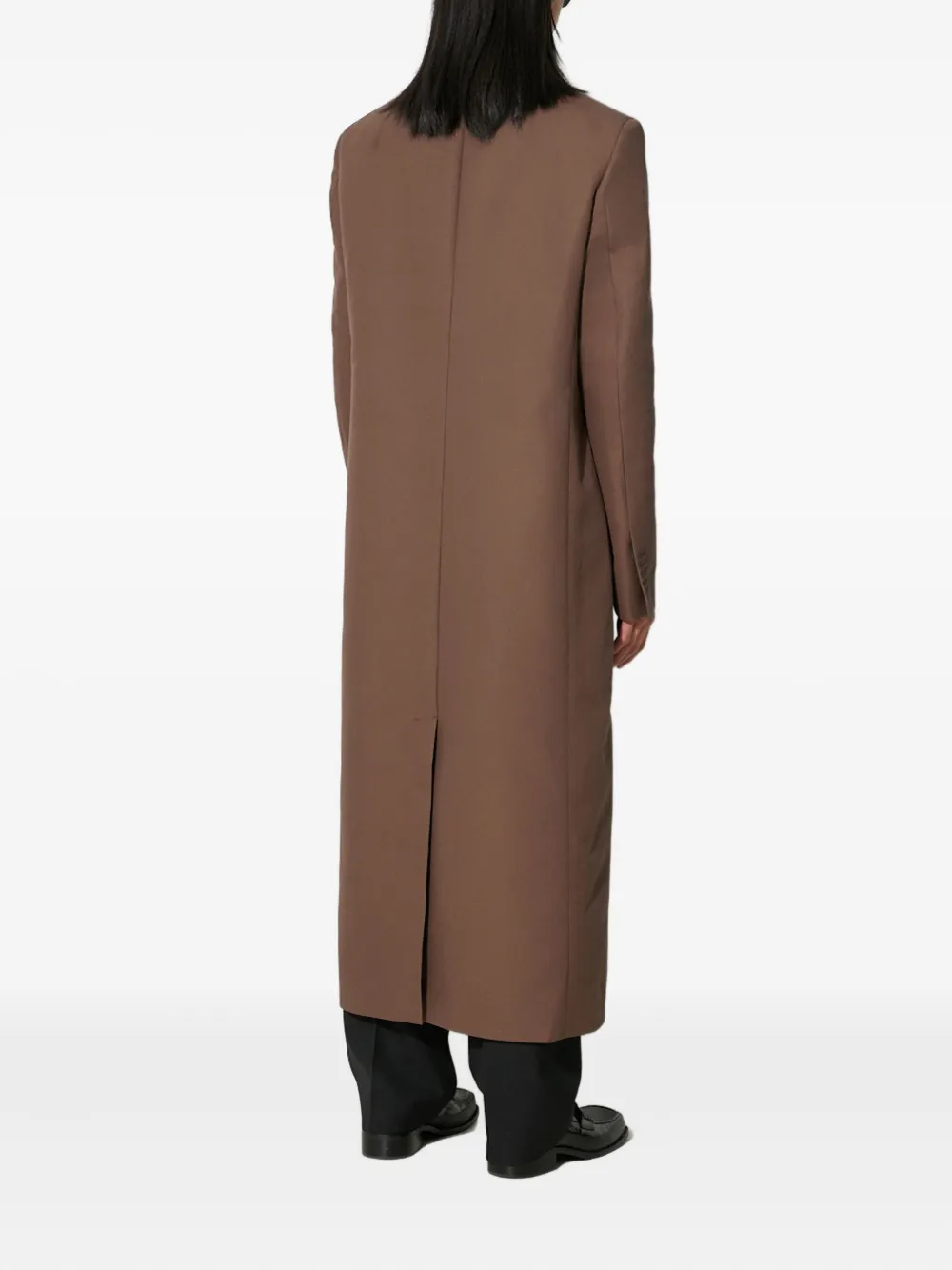 424 Single-breasted Coat In Brown