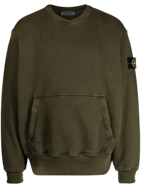 Stone Island suéter de canalé con distintivo Compass