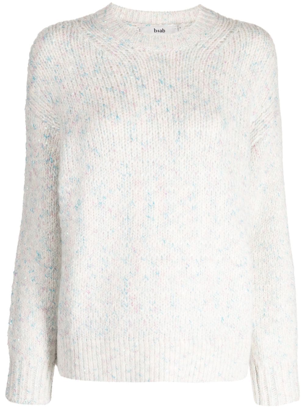 mélange-effect knitted jumper
