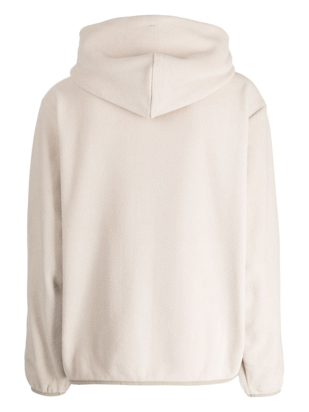 Shop Chocoolate Logo-patch Hooded Fleece Jacket In Neutrals