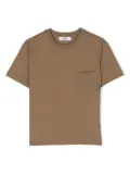 MSGM Kids patch-pocket cotton T-shirt - Brown