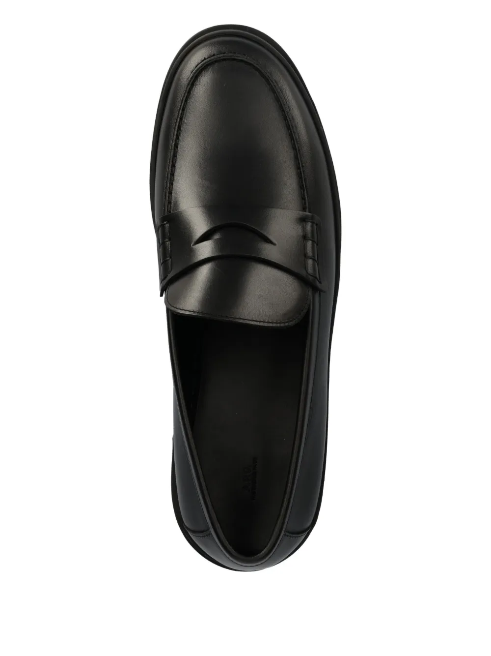 A.P.C. Leren penny loafers Zwart