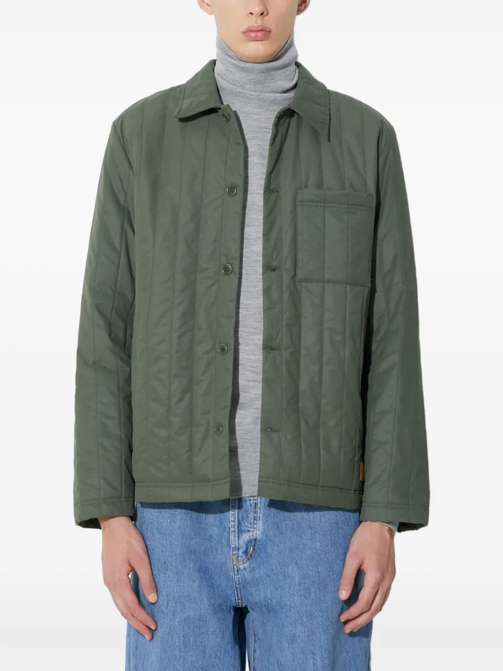 A.P.C. quilted panelled jacket | Green | Image 1