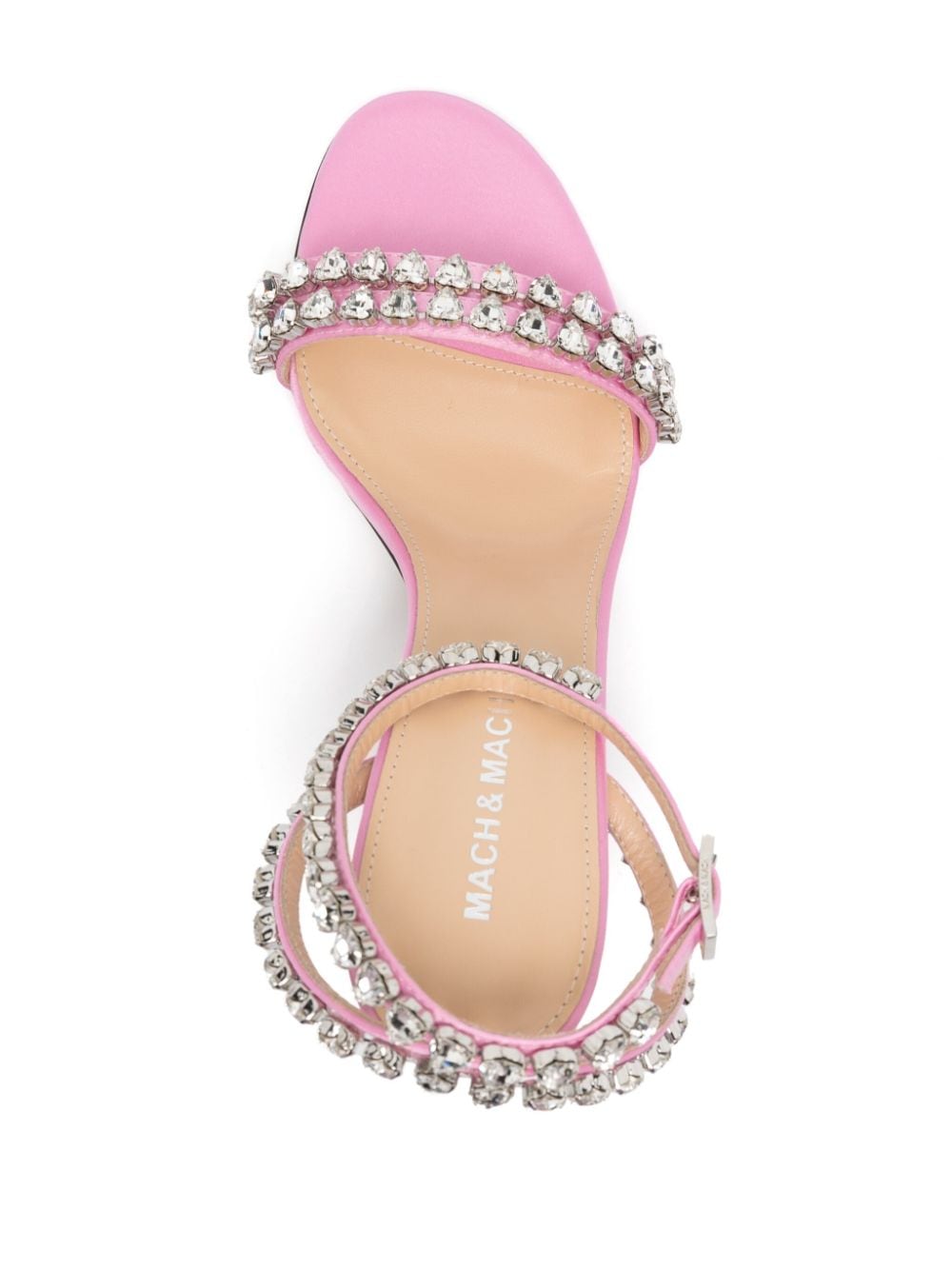 Shop Mach & Mach Crystal-embellished 100mm Sandals In Pink