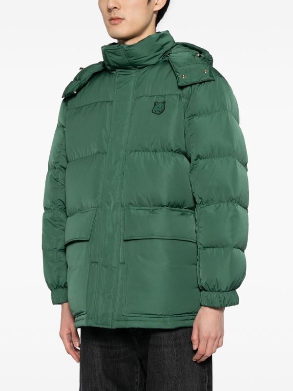 Maison Kitsuné Fox-patch Hooded Padded Coat - Farfetch