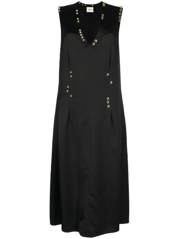 Khaite The Mello V-Neck Midi Dress