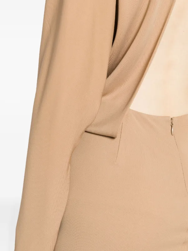 【送料&関税込】Khaite The Trina Long-sleeved Open-back Midi KHAITE The Trina open-back Midi Dress | Black | FARFETCH AO