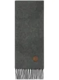Gucci Interlocking G-patch cashmere scarf - Grey