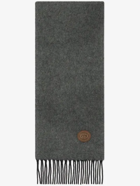 Gucci Interlocking G-patch cashmere scarf