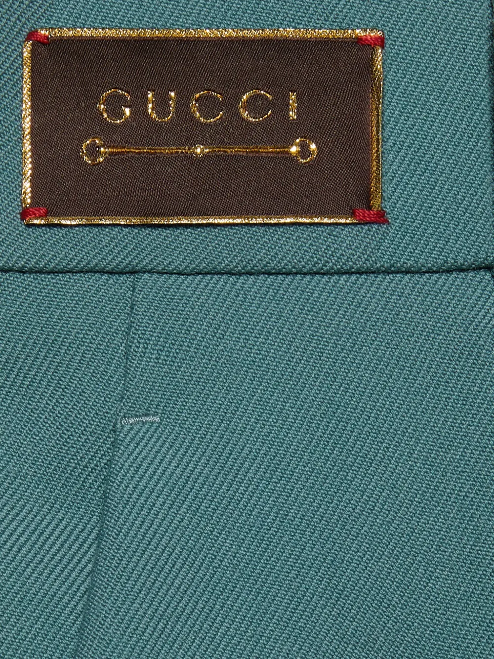 Gucci Horsebit Wool Trousers In Blue