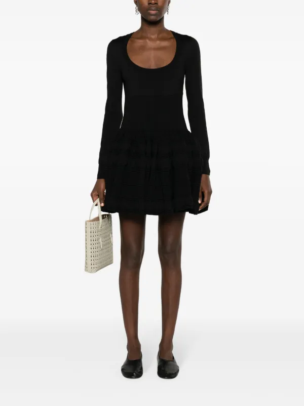 Alaïa Crinoline-design Knitted Minidress | Black | FARFETCH