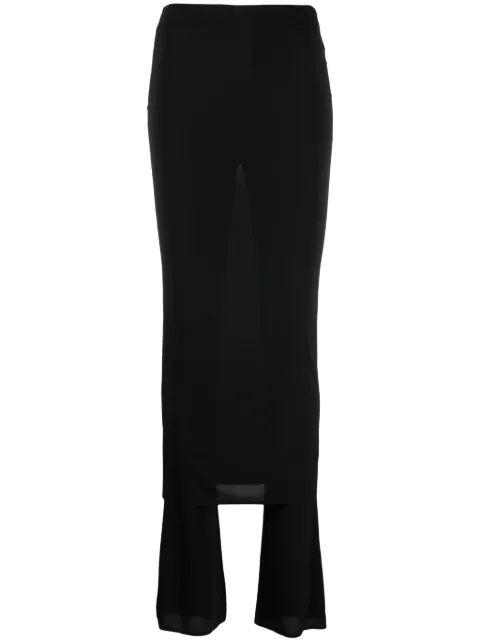 Alaïa skirt-overlay flared trousers