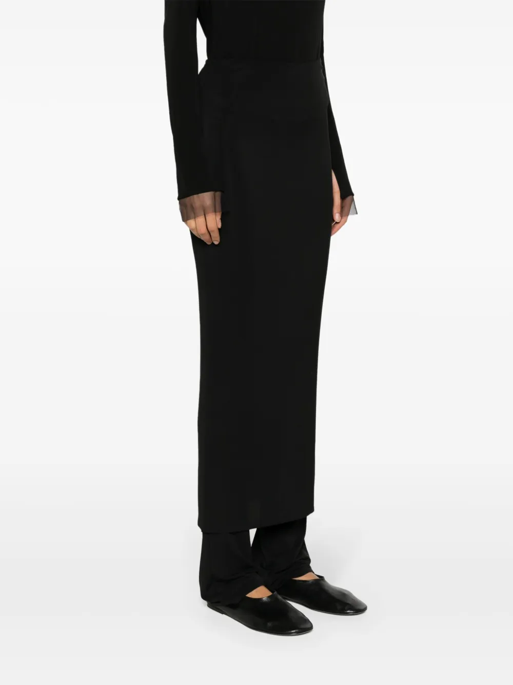 Alaïa Layered Skirt Trousers | Black | FARFETCH