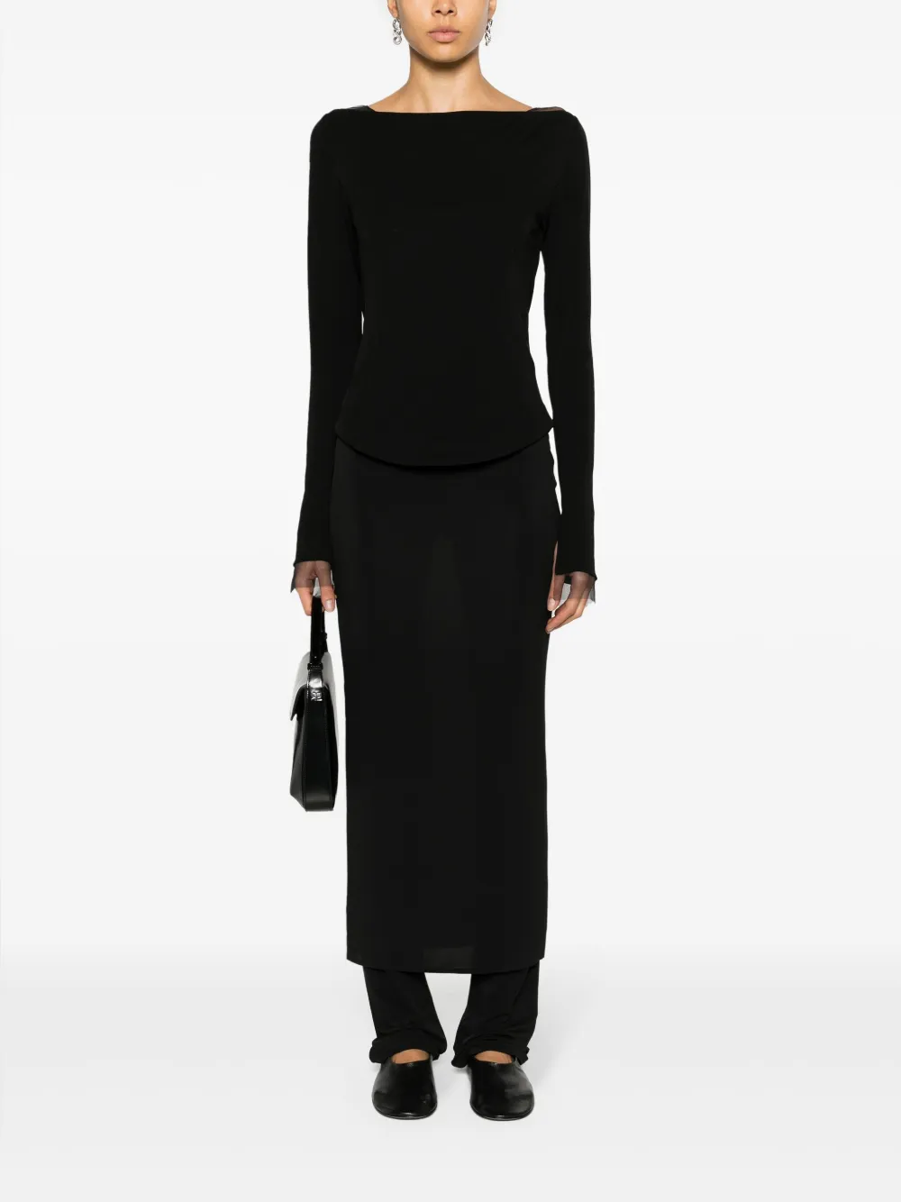 Alaïa pantalones con falda a capas | Pantalones acampanados | Image 2