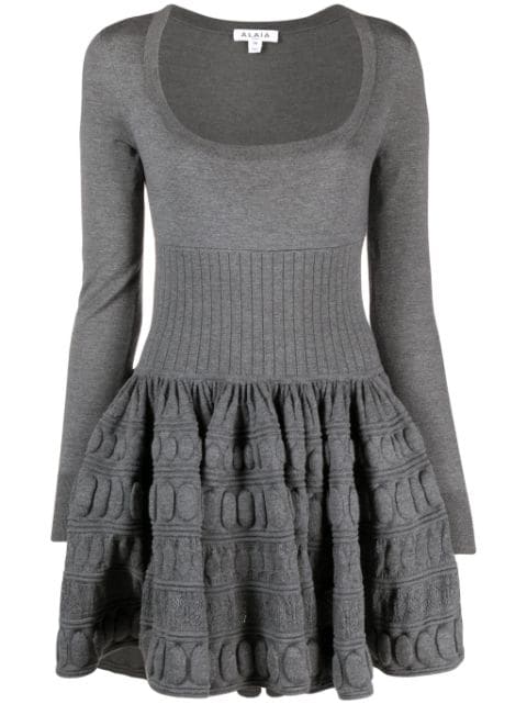 Alaïa Crinoline-design knitted minidress