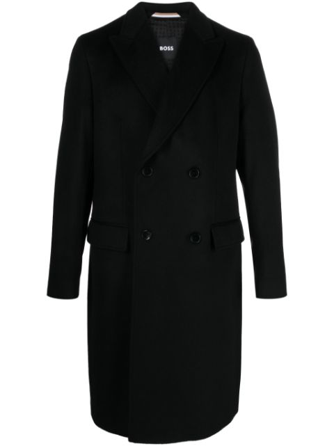 BOSS double-breasted wool coat