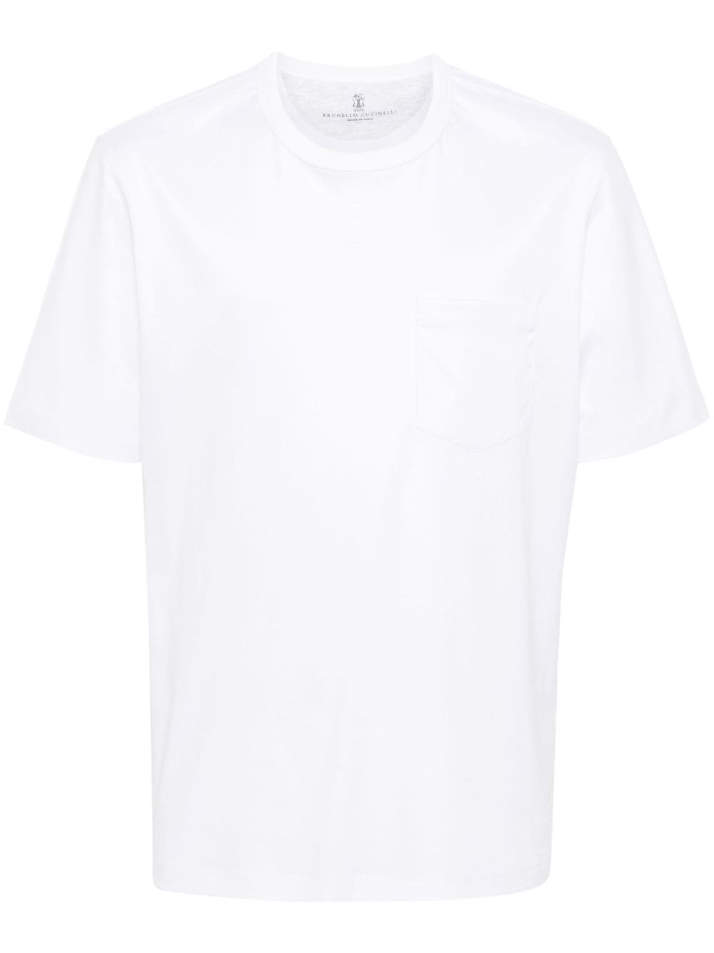 Shop Brunello Cucinelli Crew-neck Cotton T-shirt In White