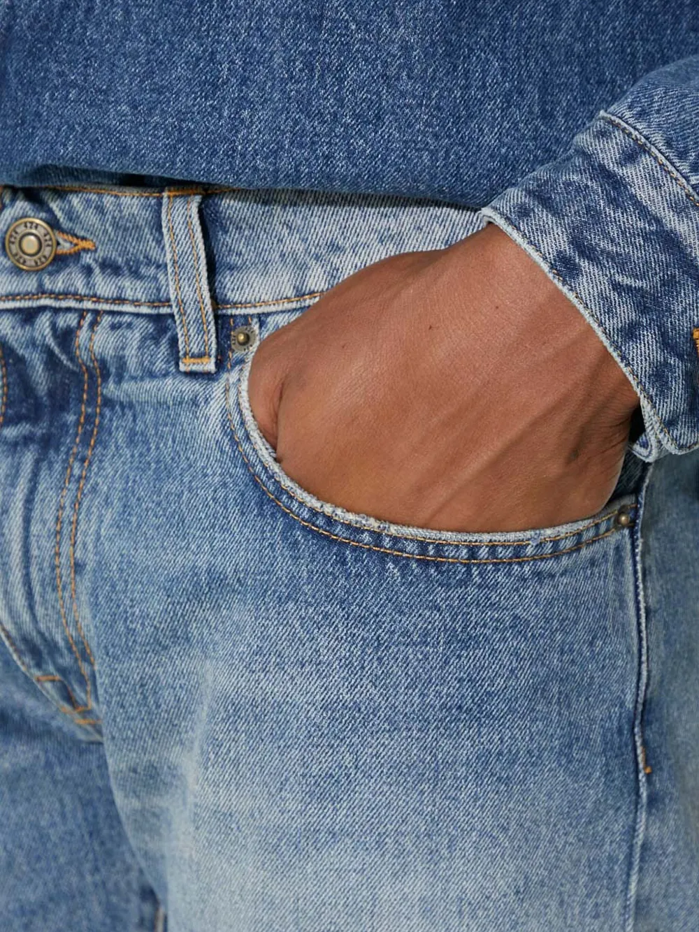 424 Distressed-effect Frayed-detail Jeans In Blue
