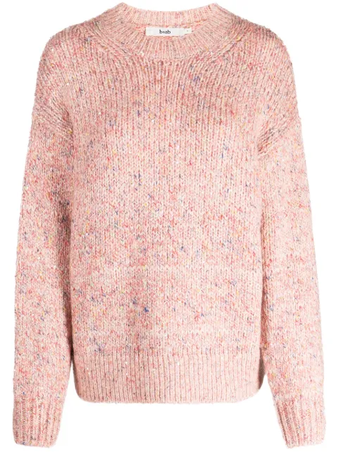 b+ab mélange-effect knitted jumper