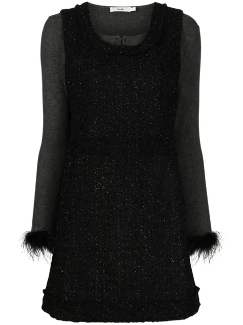 b+ab vestido corto de tweed
