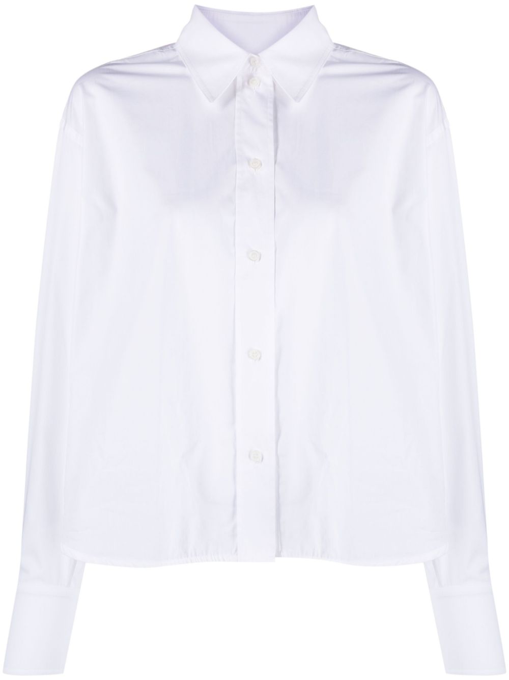 Victoria Beckham logo-embroidered Poplin Shirt - Farfetch