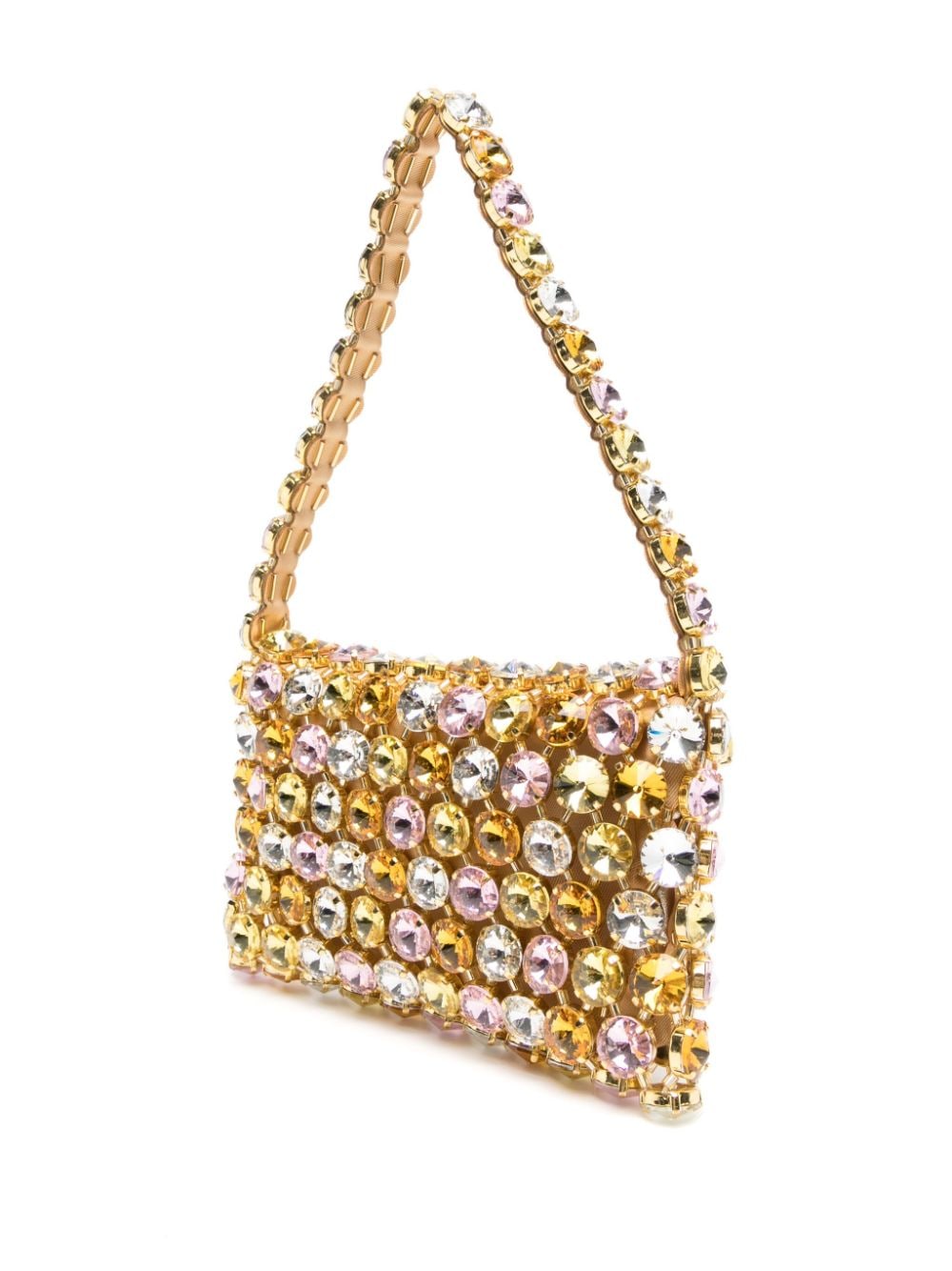 Shop Vanina Clochette Crystal-embellished Mini Bag In Multicolour
