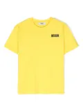 MSGM Kids logo-print cotton T-shirt - Yellow