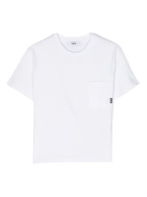 Moncler Enfant logo-patch Cotton T-shirt | White | FARFETCH