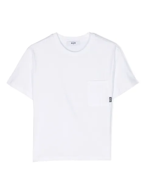 MSGM Kids patch-pocket cotton T-shirt