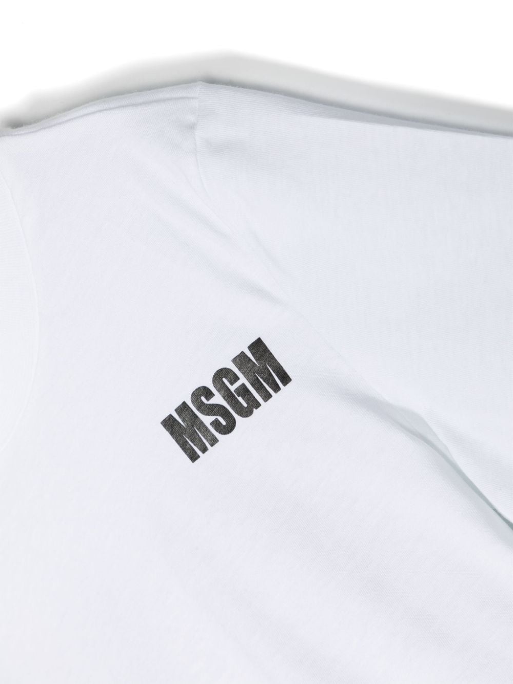 MSGM Kids Cropped T-shirt met logoprint Wit