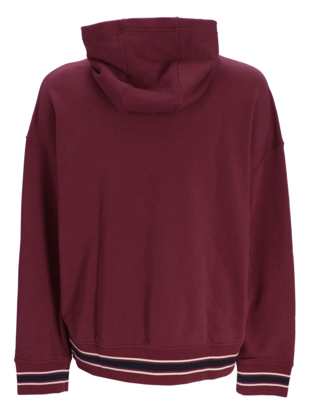 Armani Exchange logo-appliqué jersey hoodie - Rood