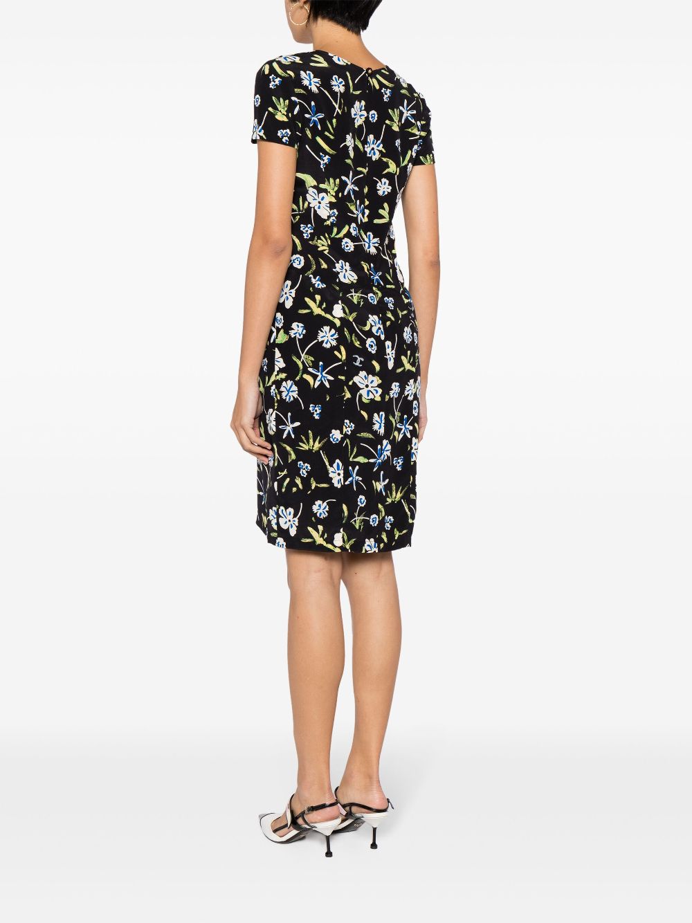 CHANEL 1997 floral-print silk minidress Women