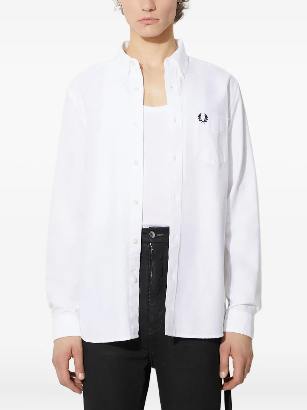 Fred Perry camisa de algodón | blanco | Image 1