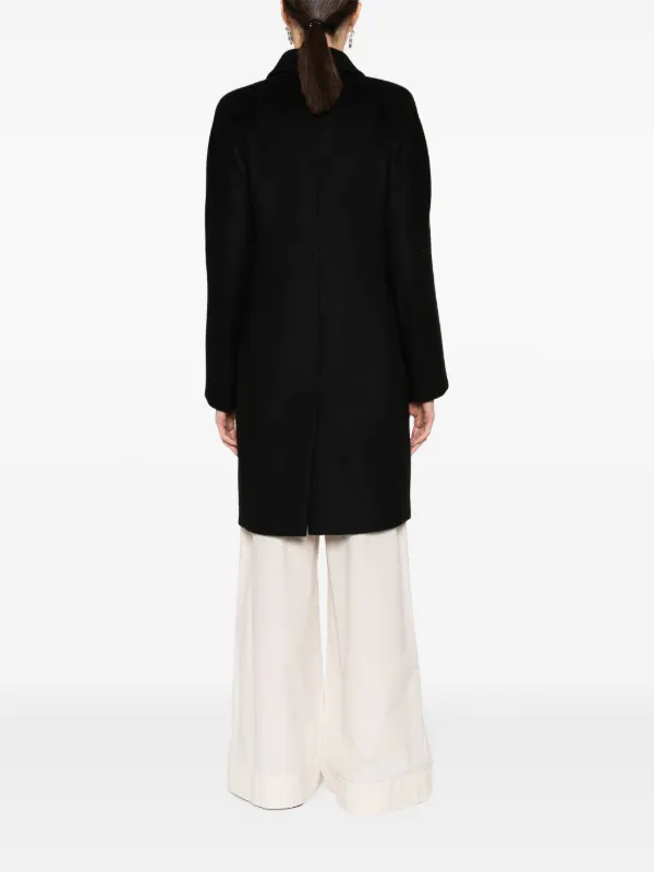 Max Mara Bingo Belted camel-hair Coat | Black | FARFETCH