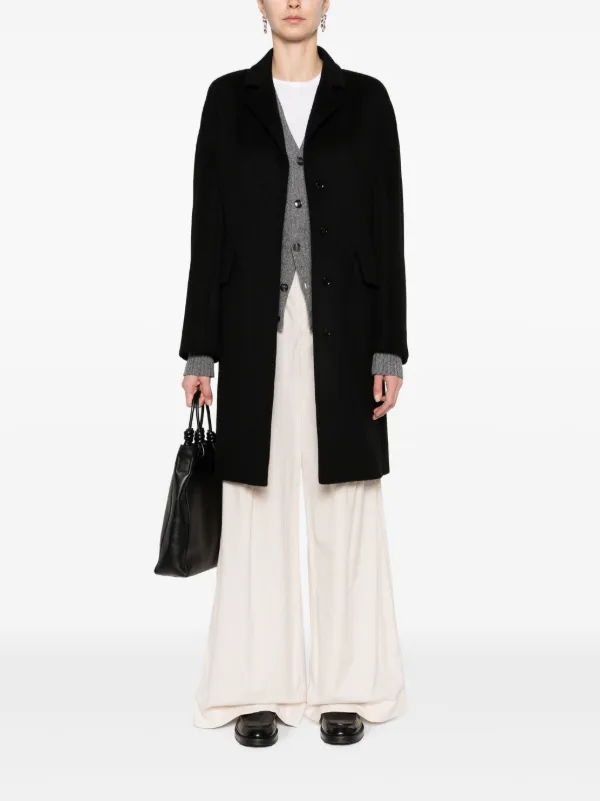 【関税込み】Max Mara ブラック Bingo コート Max Mara Bingo Belted camel-hair Coat | Black | FARFETCH