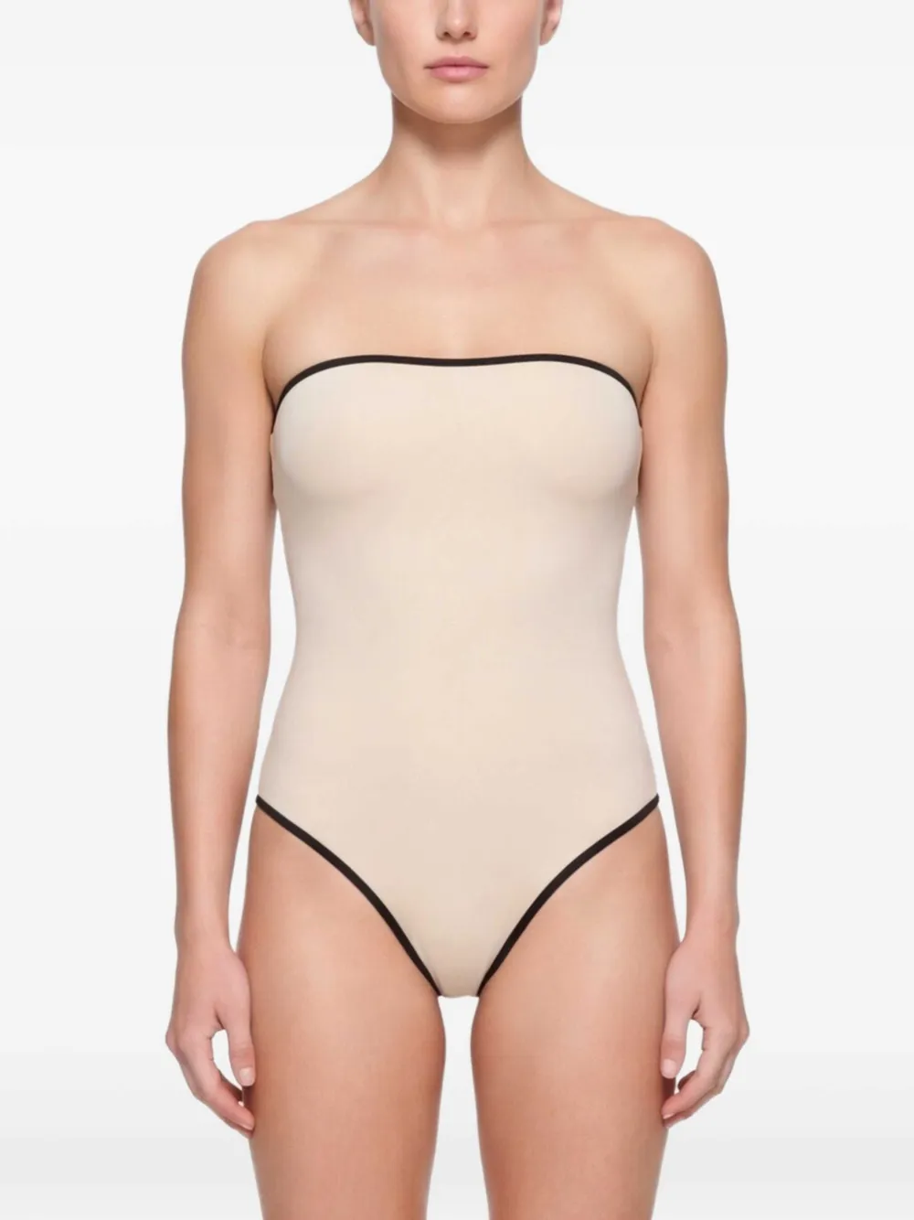 TOTEME Badpak met contrasterende afwerking Beige