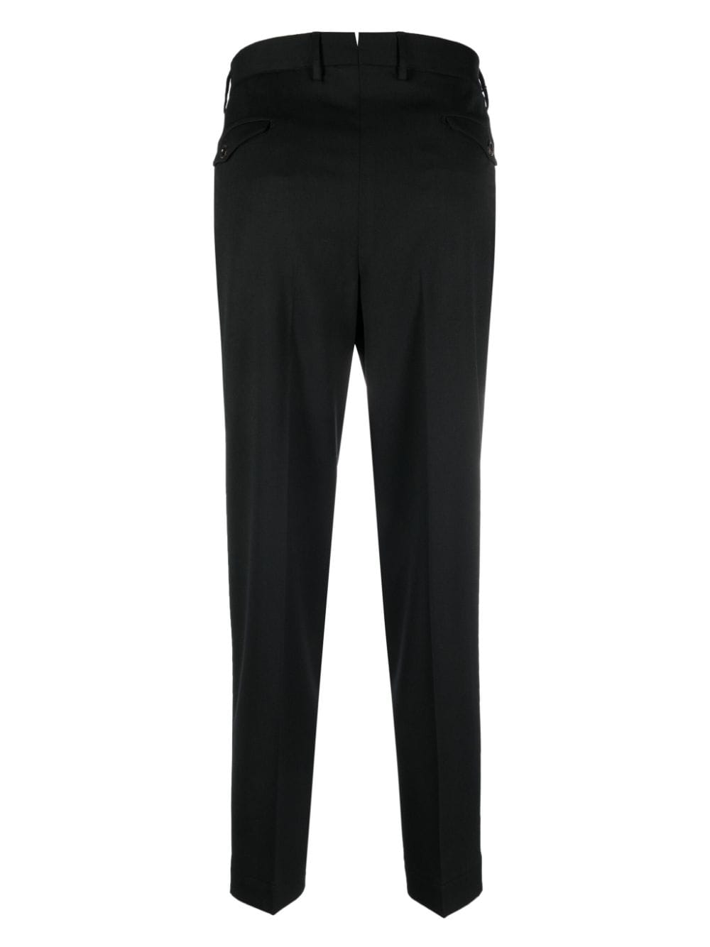 Shop Dell'oglio Pleated Tapered Trousers In Black